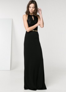 Vestido comprido lantejoulas - Mango Outlet: 49,99€
