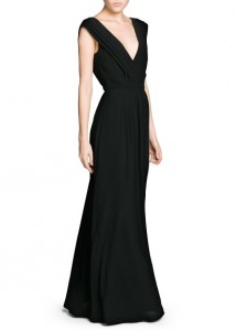 Vestido comprido com decote cruzado - Mango Outlet: 49,99€