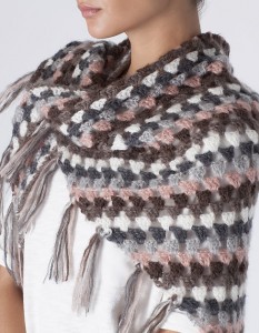 Cachecol triangular em malha aberta - Blanco: 9,99€