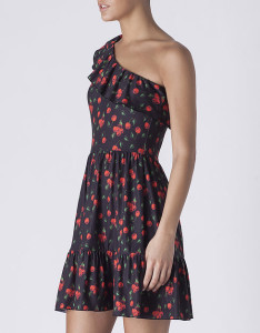 Vestido assimétrico com cerejas - Blanco: 22,99€