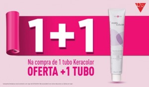 Na compra de 1 tubo Keracolor, oferta de mais um