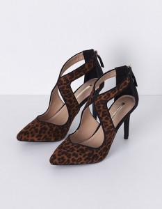 Sandália de salto, animal print - Blanco: 29,99€