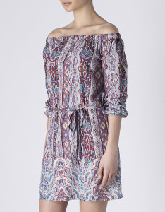 Vestido túnica estampado - Blanco: 32,99€