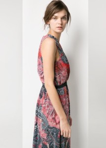 Vestido comprido Paisley - Mango Outlet: 29,99€ (89,99€)
