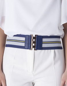 Cinto elástico às riscas - Blanco: 9,99€