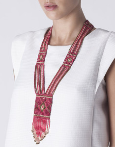 Colar étnico longo com missangas coloridas - Blanco: 12,99€