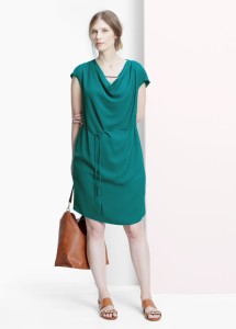 Vestido decote drapeado - Violeta: 34,99€ (49,99€)