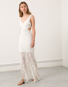 Vestido comprido ligação aberturas - Bershka: 35,99 €